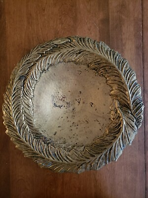 #ad REDUCED Large Vintage Mid Modern Brass Footed Tray by Egidio Casagrande $69.99