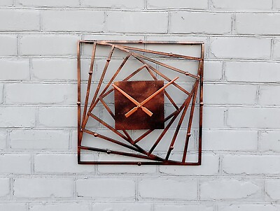 #ad #ad Exclusive Wall Clock Modern Art Handcrafted Copper 3D Hanging Metal Clock $295.00