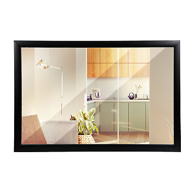 Modern Bathroom Living Room Rectangular Mirror Black Frame Easy Clean 24 x 36quot; $35.59