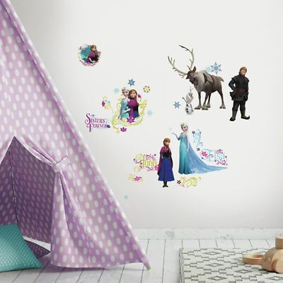 #ad RoomMates RMK2361SCS Disney Frozen Elsa and Anna Peel and Stick Wall Decals 1.3 $14.09
