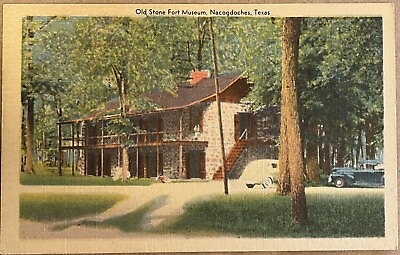 #ad Nacogdoches Texas Old Stone Fort Museum Vintage Postcard c1940 $8.21