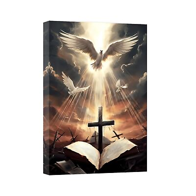 #ad Christian Canvas Wall Art Living Room Wall Decor Canvas Prints Pictures of Cr... $34.66