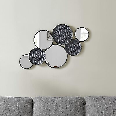 #ad #ad Wall Metal Decor with Multi Circle Plates Mirror Large Metal Art Wall Sculpture $39.99