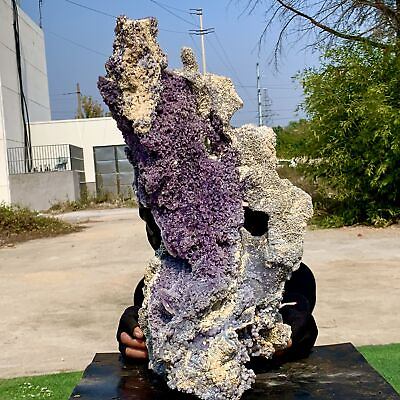 #ad #ad 22.44LB Natural purple grape agate quartz crystal granular mineral specimen $4708.80
