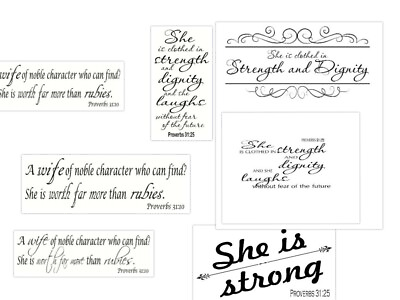 #ad #ad 7 Proverbs 31 Bible Verse Vinyl Wall Decals by Scripture Wall Art Wall Quotes $19.74