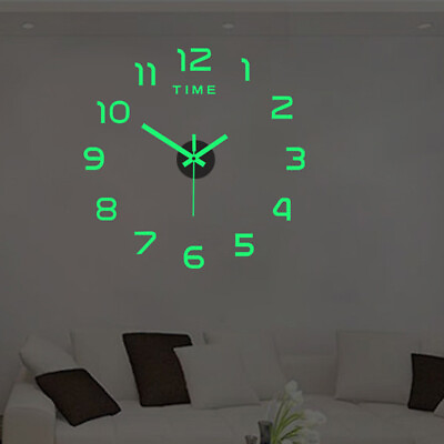 #ad 3D Mirror Surface Large Wall Clock Modern DIY Sticker Office Home Shop Decor@ $7.99