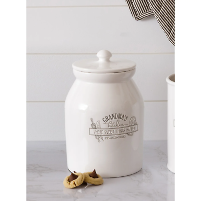 #ad Grandma#x27;s Kitchen White Cookie Jar $41.95