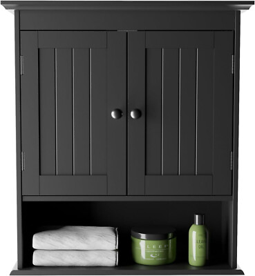#ad Bathroom Wall Storage Shelf Hanging Medicine Cabinet Storage Shelf Organizer Wal $58.99