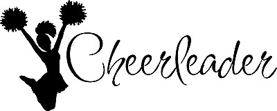 #ad CHEERLEADER Cheer Girls Room Vinyl Wall Decal Quote Words Lettering Home Decor $12.35
