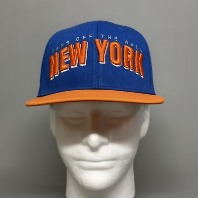 #ad Vans Off The Wall New York Hat Cap Snapback OSFA Blue Orange $24.98