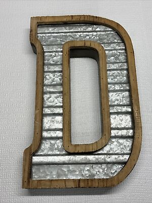#ad Hobby Lobby Metal and Wood Letter D Wall Art Rustic $9.99