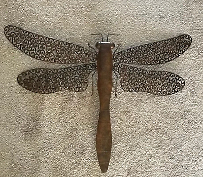 #ad Extra Large Rustic Metal Dragonfly Wall Art Sculpture Indoor or Outdoor 27 x 37quot; $69.87