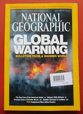 National Geographic September 2004 Map Indian Country Signs from Earth Melting $13.56