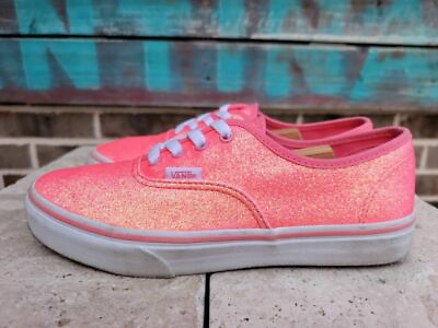 Vans Off The Wall Girls Sneaker Shoe Pink Lace Up Low Top Round Toe 6M $28.20