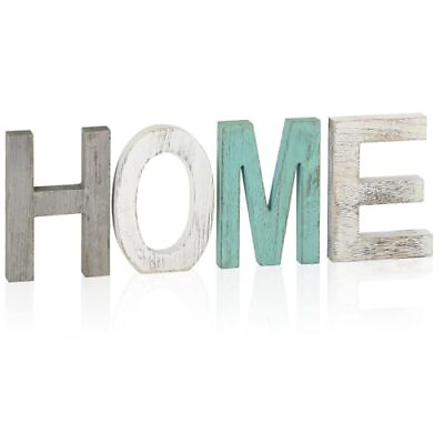 #ad Yamp;ME Rustic Wood Home Sign Home Wall Decor for Living Room Freestanding Woo... $24.12