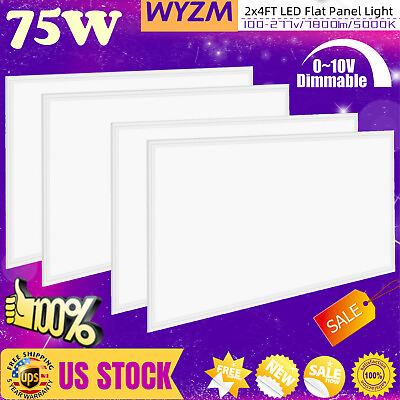 #ad 4Pack Modern Large 75watt Led Flat Panel Light Fixture for Living Room7800lumen $199.00