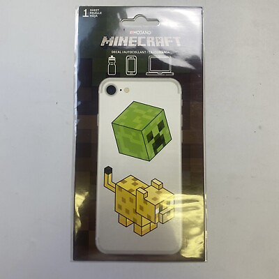 #ad Minecraft Sticker Decal Sheet Phone Laptop Party Pack Creeper Ocelot Mojang $10.00