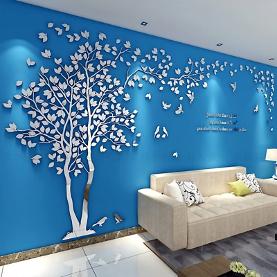 #ad 3D Tree Wall Stickers DIY Tree and Birds Wall Decals Family Couple Tree Sti... $72.99