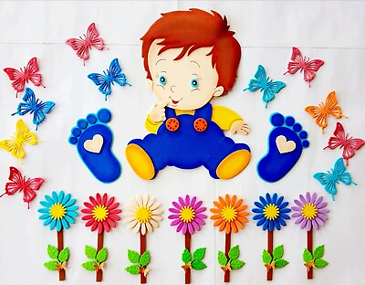 #ad Home Deco Wall Stickers Baby Room Removable Flowers Butterflies Baby Sticker Set $9.00