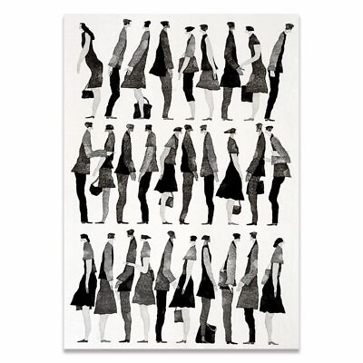 #ad Black White Abstract Character Poster Canvas Painting Art Wall Living Home Decor $10.98