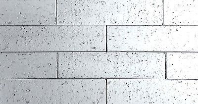 2.5x9.5 White Matte Glazed Extruded Textured Brick Wall Backsplash Field Tile $3.99