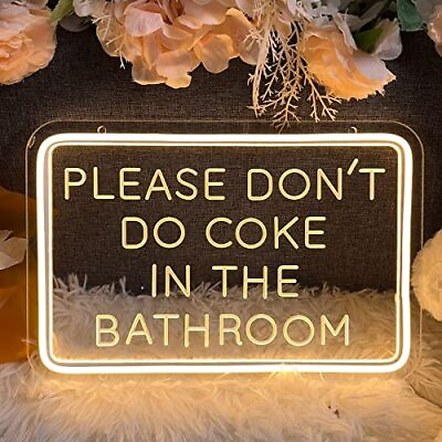#ad #ad Neon Sign Please Dont Do Coke in The Bathroom Wall Decor 3D Art Carving Desig... $37.32