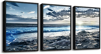 #ad Black Framed Wall Art for Living Room Wall Decor for Bedroom Office Decorations $57.86