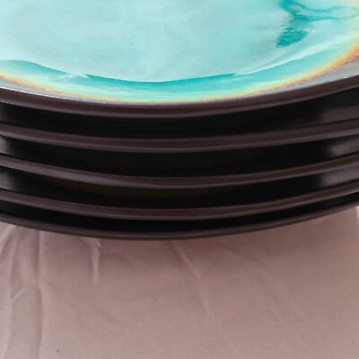 #ad Jade Moon Square Target Home Coupe Style Dinner Plate Turquoise 10.5quot; 5 Availabl $15.00