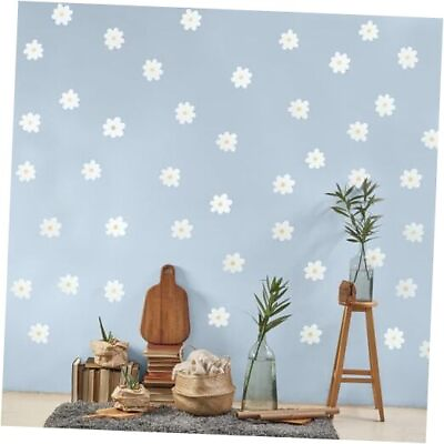 #ad 42 PCS Wall Decal Flower Vinyl Wall Decals White Wall Sticker Peel and Daisy $13.54