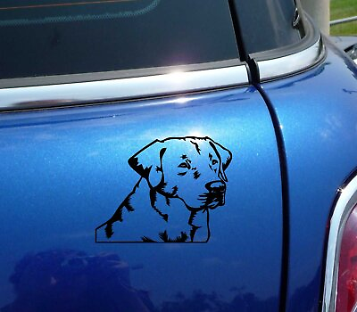 #ad LABRADOR RETRIEVER HEAD PORTRAIT DOG FUNNY DECAL STICKER CAR WALL DECOR $2.99