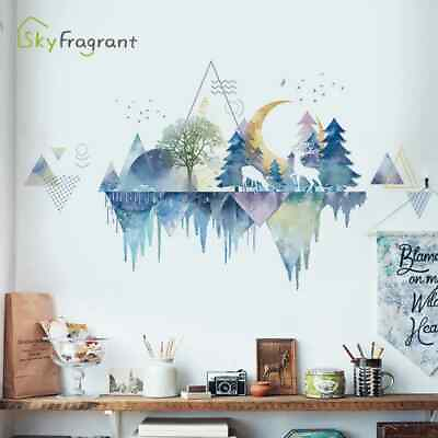 #ad Creative Landscape Painting Wall Stickers Living Room Decor $10.00