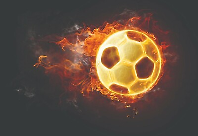 #ad Vinyl Wall Decal sticker Soccer Ball Large 18 X 24 Inch Full Color Game Room $19.95