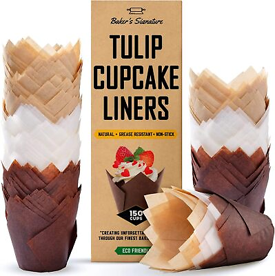 #ad #ad Tulip Cupcake Liners Muffin Liners for Baking by Baker’s Signature $14.65