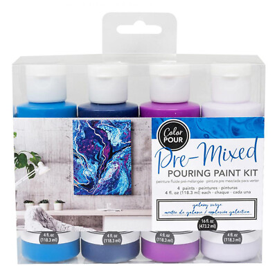 #ad Premixed Pouring Paint Kit Set of 4 Colours Galaxy Surge DIY Canvas AU $29.95