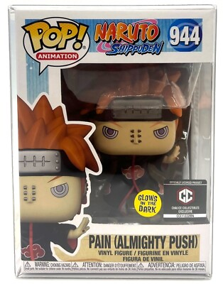 #ad #ad Funko Pop Naruto Shippuden Pain Mighty Push Glow #944 CCI with POP Protector $24.99