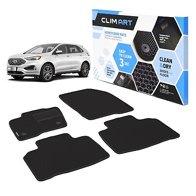 #ad CLIM ART Floor Liners All Weather Car Mats for 15 24 Ford Edge Black Black $83.99