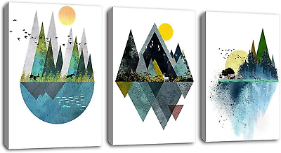 #ad Wall Art for Living Room Sunset Canvas Prints Picture Bathroom Wall Decor Abstra $33.84