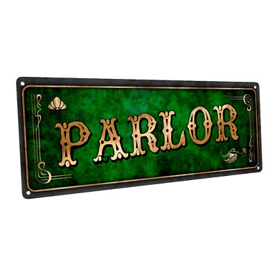 #ad Green Parlor Metal Sign; Wall Decor for Home and Office $19.99