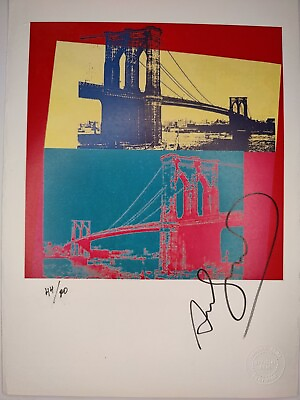 #ad Andy Warhol COA Vintage Signed Art Print on Paper Limited Edition Signed $79.95