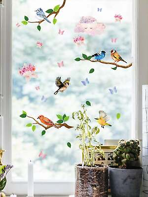 #ad Colorful Bird Wall Sticker PVC Wall Art Decal For Home Decor Creative Decor Wall $7.64