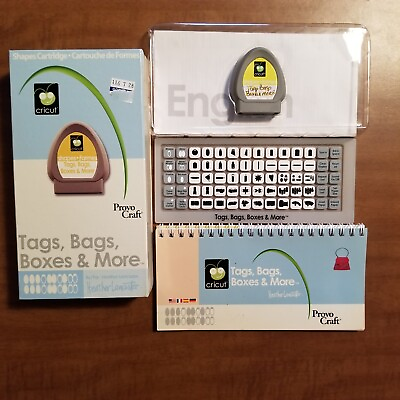 #ad Cricut Tags Bags Boxes amp; More Shapes Cartridge Set 29 0022 Complete $7.50