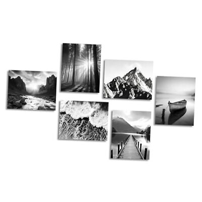 #ad Black and White Wall Decor Poster Modern Mountain Nature Landscapes Wall $18.90