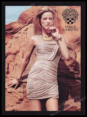 #ad Vince Camuto Dresses 2000s Print Advertisement Ad 2011 Legs Rock Wall Model $12.99