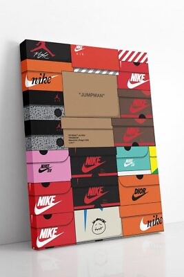 NIKE BOXES CANVAS ART PAINTING PRINT WALL ART FRAMED CANVAS $59.99