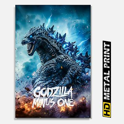 #ad Godzilla Minus One Poster on Metal Vintage Wall Decor Retro Art Print Unique $34.99