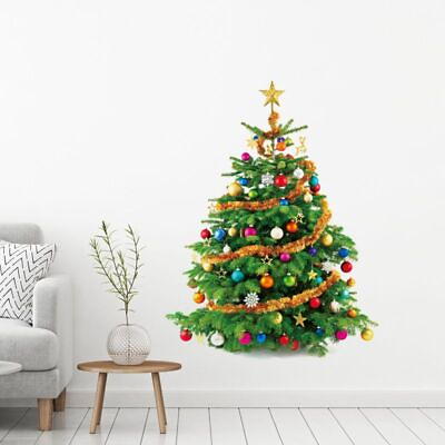 #ad #ad Christmas Tree Wall Sticker Trees Ornament Stickers Living Room DIY Decorations $20.83
