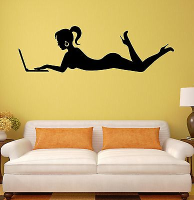 #ad Wall Decal Sexy Teen Girl Woman Laptop Online Mural Art Vinyl Stickers ig2659 $69.99