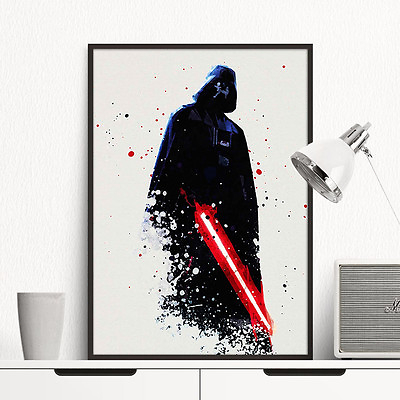 #ad Darth Vader Star Wars Movie Poster Print Wall Art Canvas Painting Home Decor $14.39