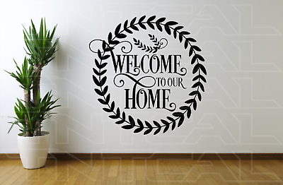 #ad #ad WELCOME TO OUR HOME Vinyl Decal Sticker Home Decor Wall Art Quote Family Love $7.62