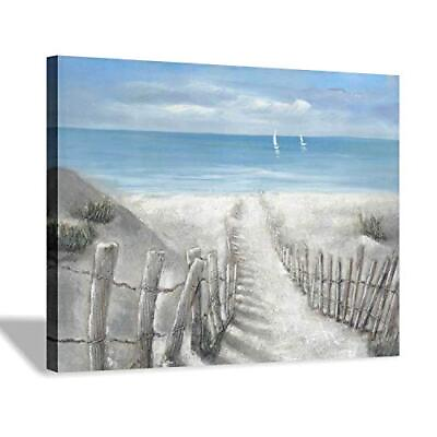 #ad Beach Pathway Canvas Print Artwork: Coastal Ocean Picture Canvas Wall Art Sma... $29.09